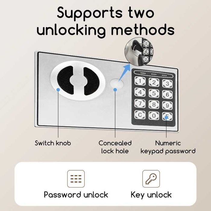 Seyf deli Сейф 170х230х170 ET510 Deli 2,82 кг Скидки !!! Акция !!!