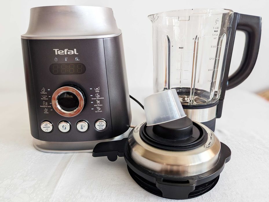 Blender TEFAL Ultrablend Cook BL962B38, 1.75l, 1300W, 10 trepte viteza, argintiu-negru