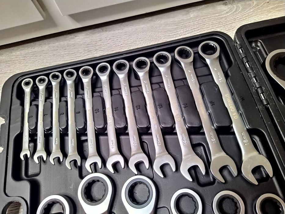 Set chei combinate cu clichet Cr-V, 22 buc, 6-32 mm