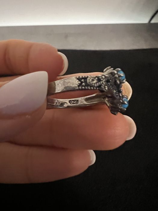 Inel de argint cu marcasite