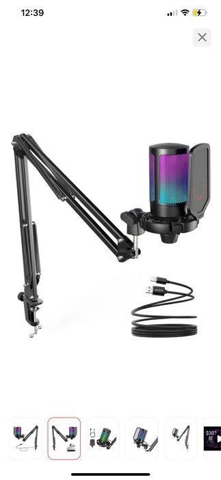 Микрофоны  2шт FIFINE A6T черные для подкаста и записи