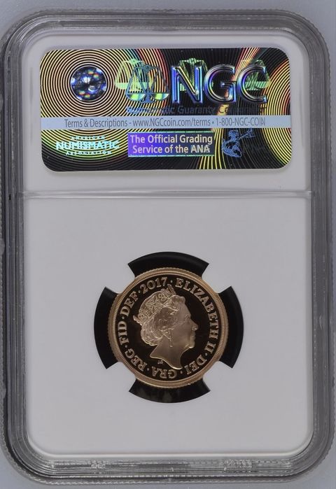 Златна монета 1 Sovereign 2017 Piedfort Proof – Pistrucci 200th Anniversary