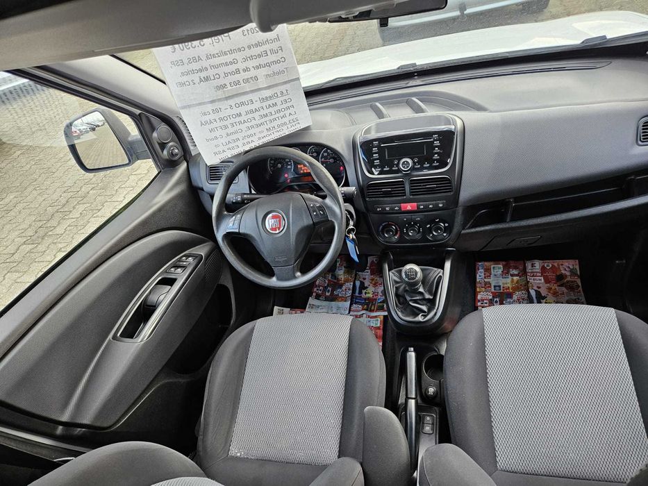 Fiat Doblo an 2013 Euro 5 1.6 Diesel 105 cai 5 locuri Autorism în acte Climă funcțională Încălzire în scaune Unic Proprietar Germania 2 chei etc;
