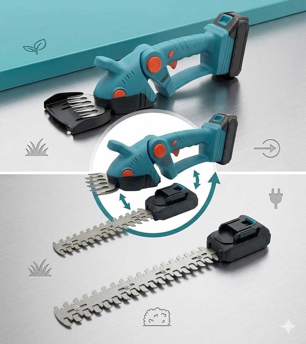 Foarfeca electrica 36V 2 lame 2 baterii reglabila
