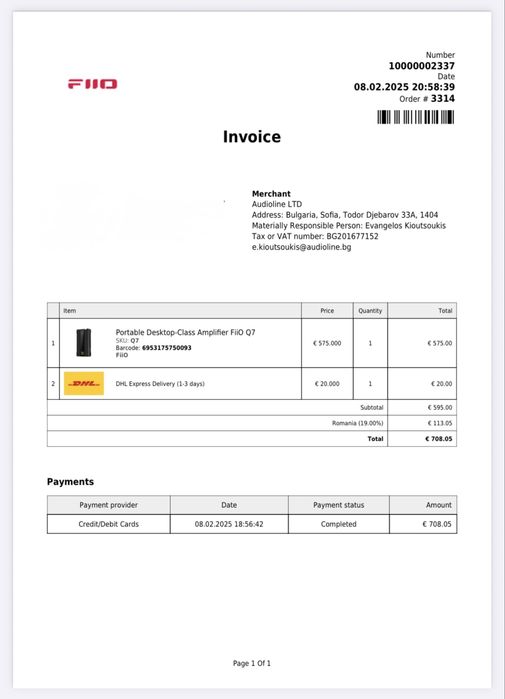 Amplificator casti Fiio Q7 THX