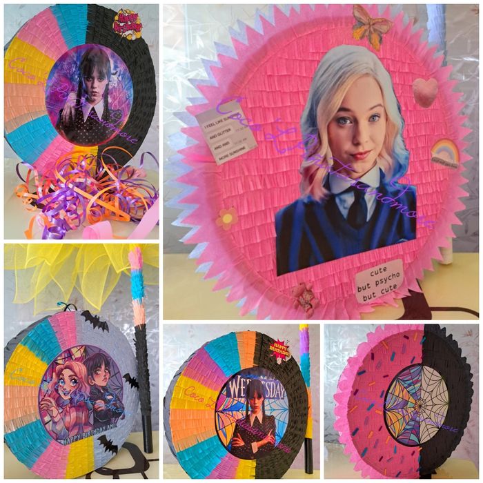 Pinata MonsterHigh,Demogorgon,Wednesday,Frozen,LadyBug,Absolvire