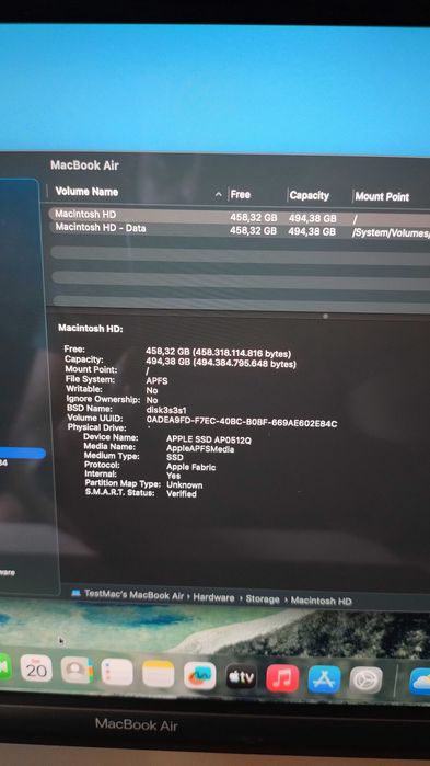 Macbook Air 13", M1 2020, 16GB RAM,  500GB SSD