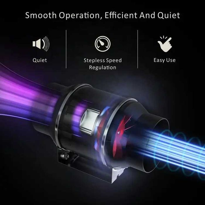 Вентилатор за въздуховоди с WiFi, регулатор на температура и влажност