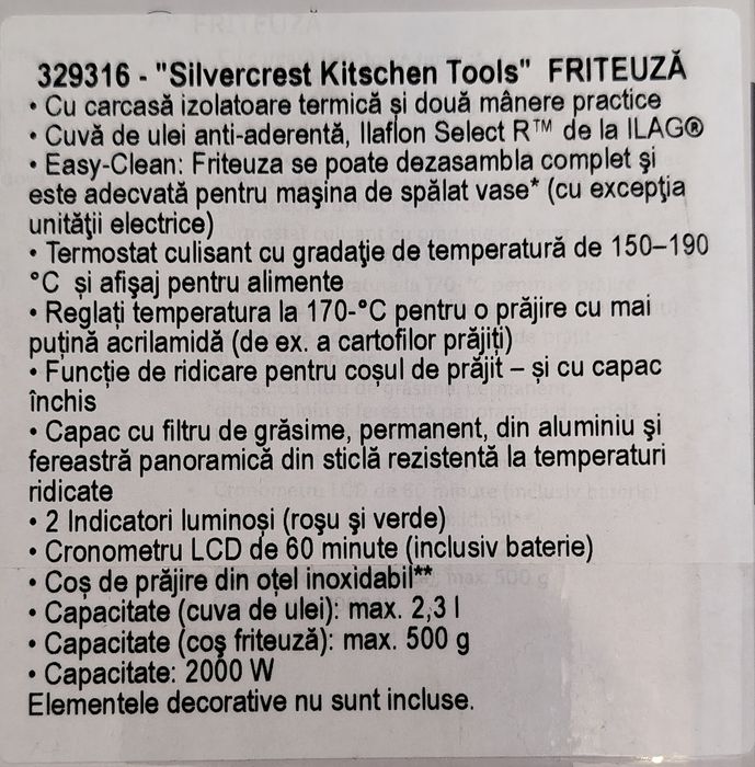 Friteuză electrică cu ulei