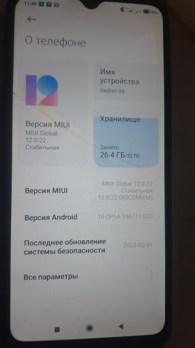 Redmi 9A 3/32gb airport's naushnik bilan