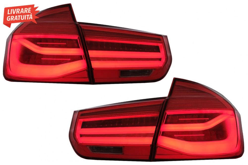 Stopuri LED BMW Seria 3 F30 (2011-2019) Rosu Clar LCI Design cu Semnal