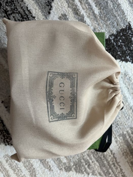 Черна кожена чанта Gucci