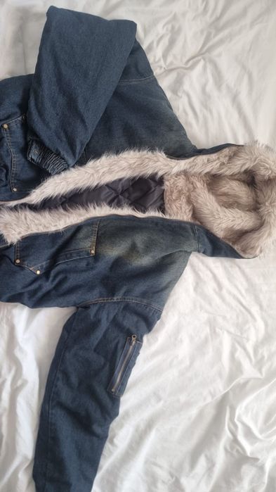 Jacheta denim basic albastru