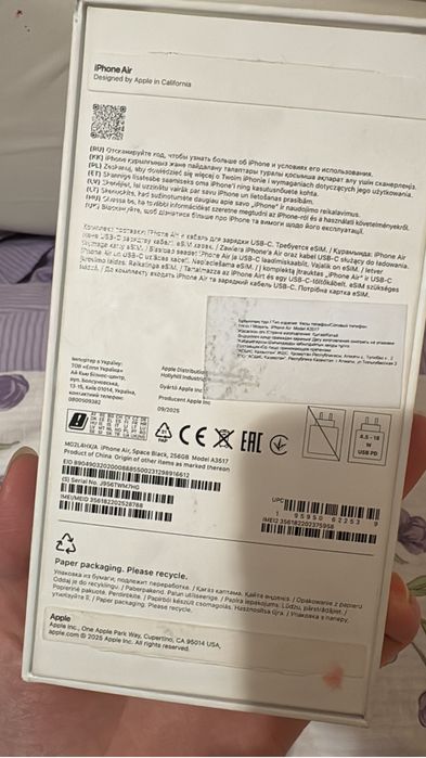 Айфон 17 Air , 256 гб