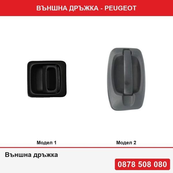 Външна дръжка за плъзгаща врата за Peugeot Boxer, Citroen Jumper, Fiat Ducato 230, 2002-08.2006 ,  Boxer 2006-, Ducato 2006-, Citroen Jumper 2006-,