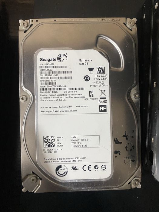 Продам жесткие диски HDD 500гб