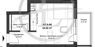 Продава се Едностаен апартамент в Пловдив, Кючук Париж - 45 кв.м за 1222 €/кв.м - Снимка #2