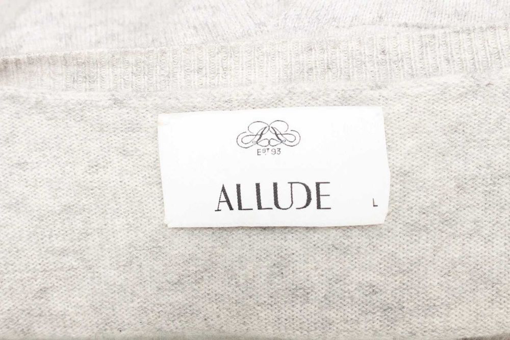 Allude дамска жилетка 100% кашмир сива дълги ръкави L