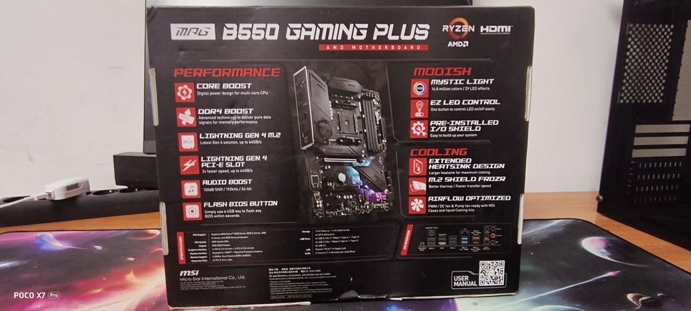 Placă de bază MSI MPG B550 Gaming Plus 
Vând sau dau la schim