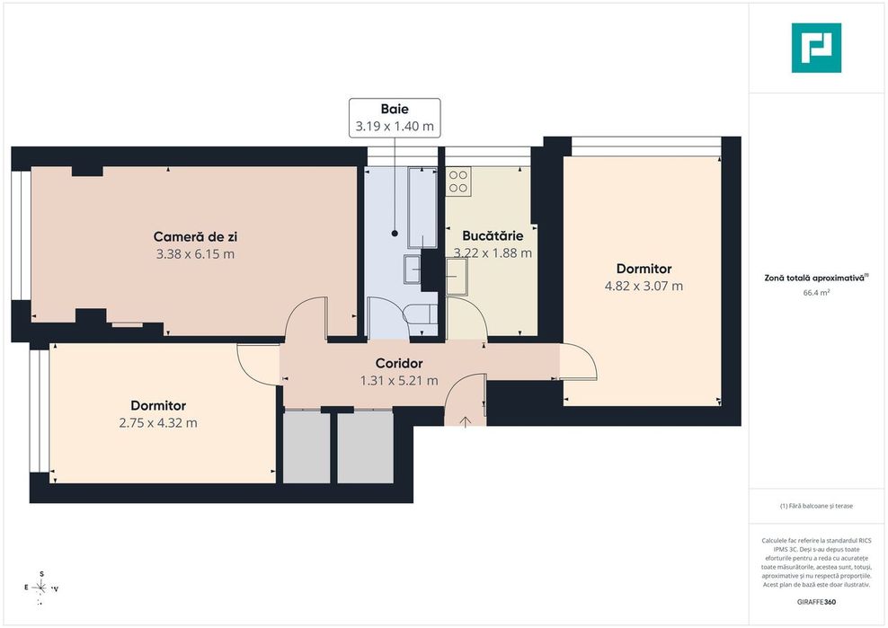 Apartament 3 camere,  Cantemir
