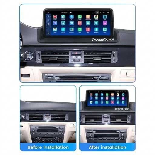 Android Мултимедия за BMW E90 / E91 / E92 Carplay AndoidAuto GPS Навигация GooglePlay