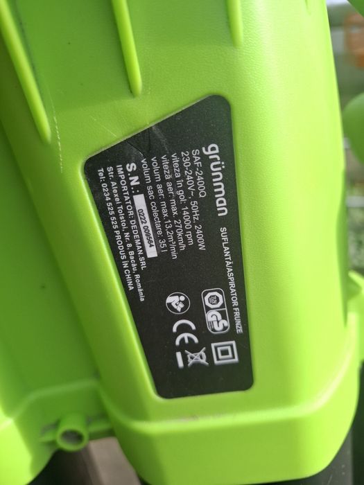 Suflanta frunze si aspirare cu sac