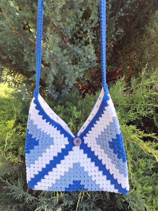 Плетена памучна чанта