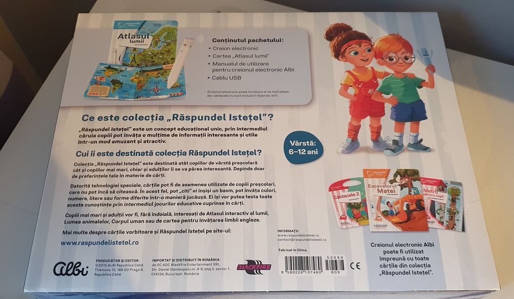 Set Raspundel Istetel - Atlasul lumii+ creion Albi