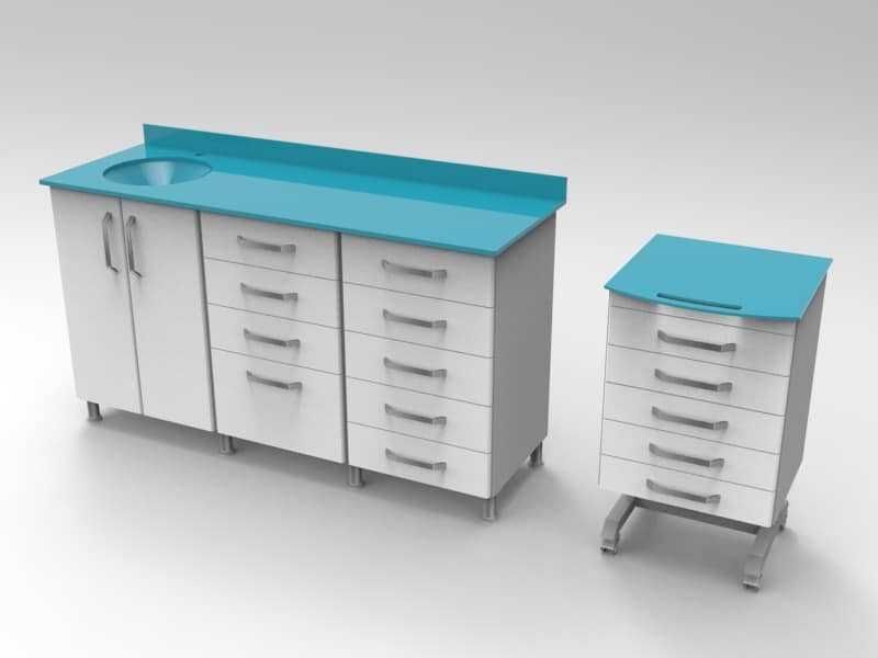 Стоматологични и медицински мебели, маси, шкафове