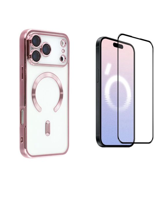 Husa Wireless Luxury + Folie Sticla Iphone 17/17 AIR/17 PRO/17 PRO MAX