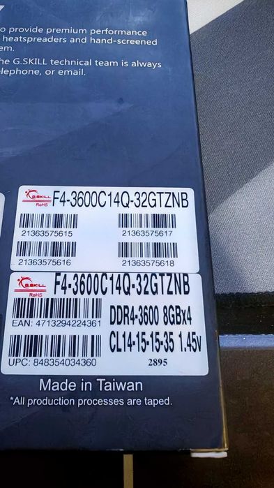 Рам памет G.Skill Trident Z NEO RGB 32GB (4x8GB) DDR4 3600MHz CL14