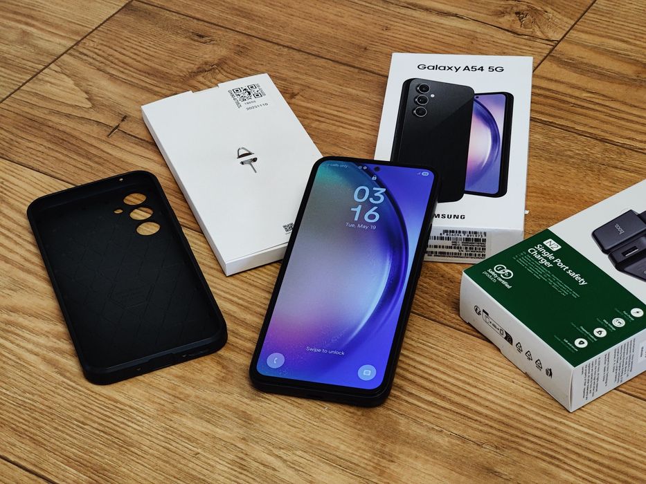 Samsung Galaxy A54 5G Graphite 128GB + husă + încărcător
