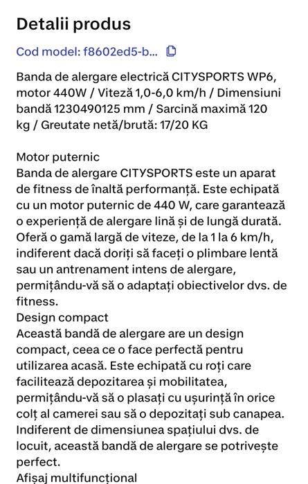 Banda de mers/alergat, 3 nivele înclinare