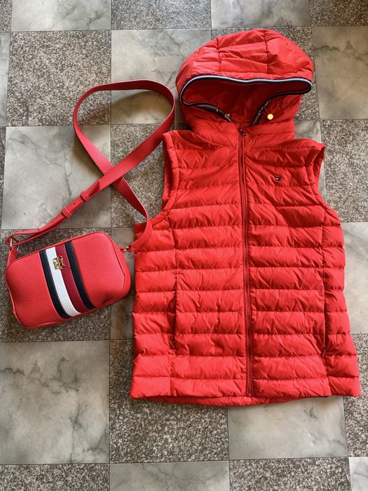 Tommy Hilfiger малка червена чанта crossover bag, като НОВА