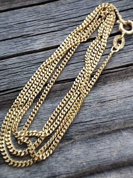 Lantisor lant aur retro 18k pentru ou Faberge pandantiv