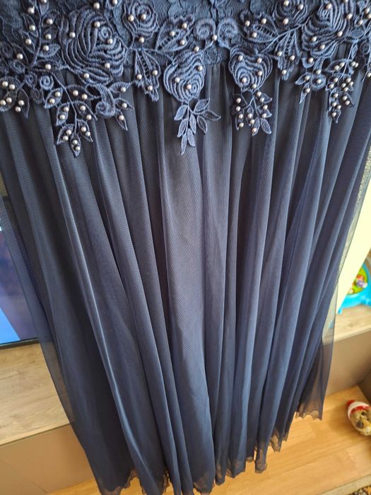 Rochie cu voal de matase