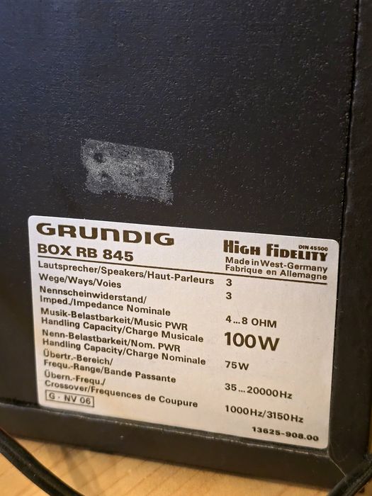 Vand Boxe Grundig RB 845