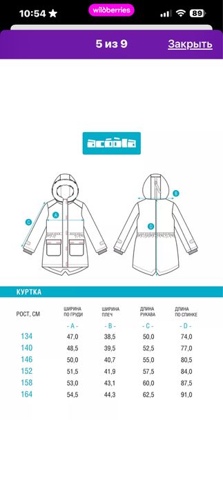 Куртка зимняя дев 140