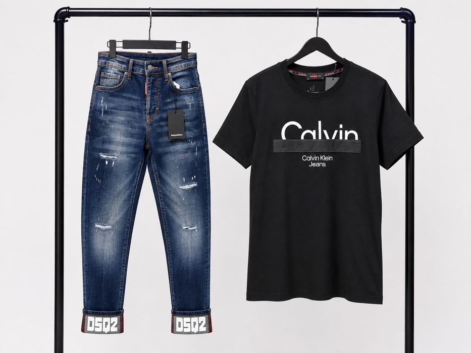 Мъжки Дънки + Тениска Dsquared2