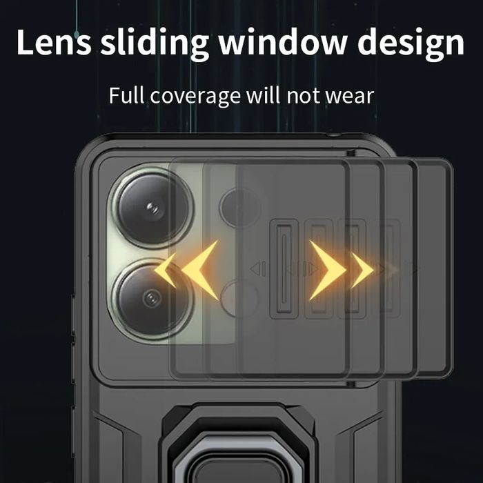 Удароустойчив кейс ringcase с капак за xiaomi redmi 15c