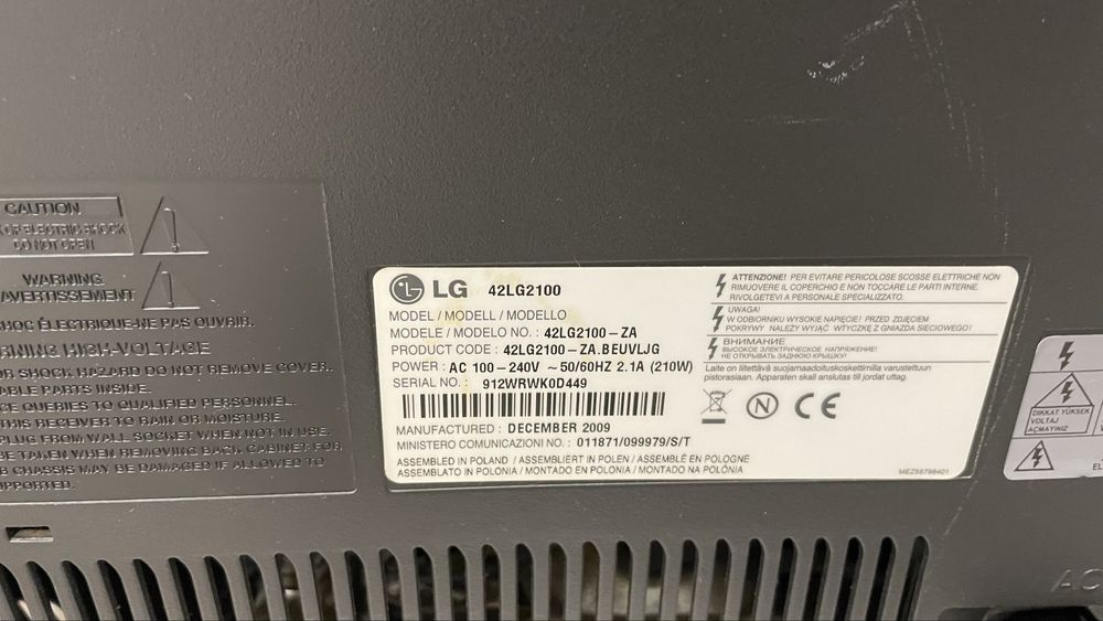 Телевизор lg без стойка