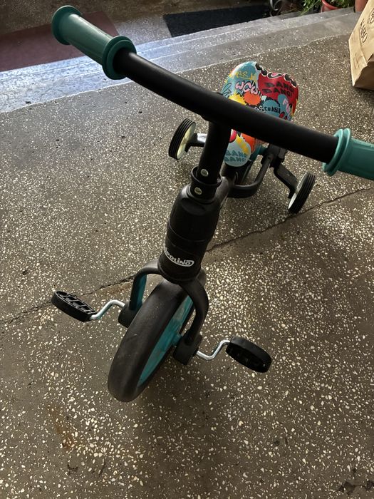 Bicicleta pentru copii Chipolino Max Bike, roti ajutatoare detasabile, scaun reglabil, Mint