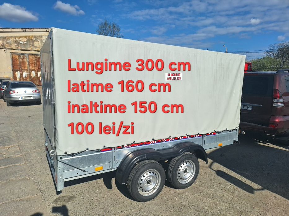 Inchiriez/inchiriere/transport remorca marfa diverse dimensiuni 750 kg -60 lei