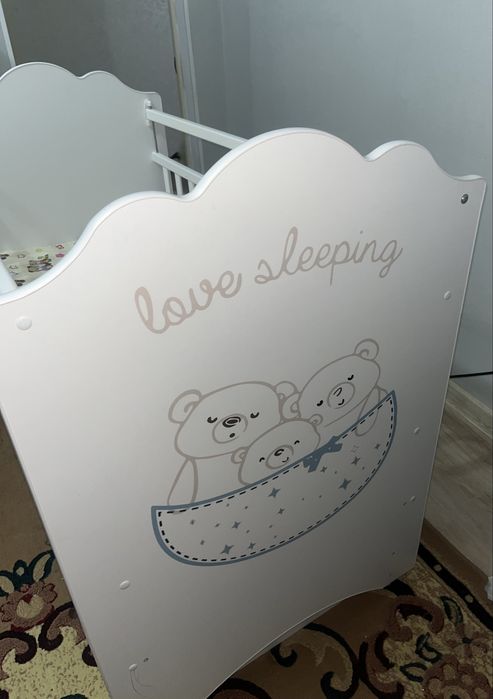 детский кровать белый.