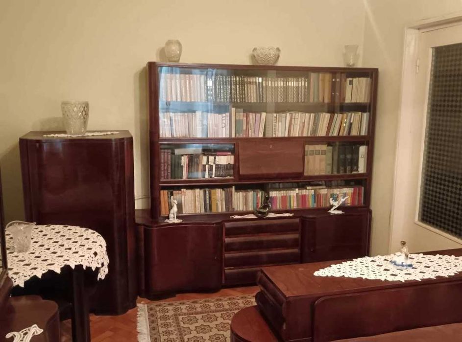 Vand set mobila lemn masiv, pat, biblioteca, dulap, masa