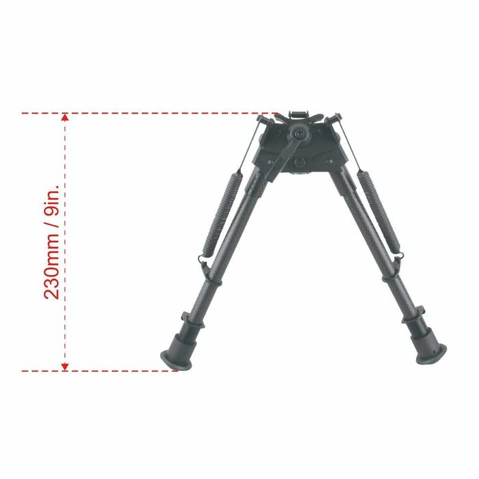 Bipod cu arc pivotant 9-13,5" din fibra de carbon
