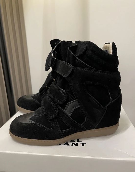 ghete sneakers Isabel Marant Bekett negru crem bej marime 37 38 39 36 40 platforma opium y2k Golden Goose Balenciaga Amiri