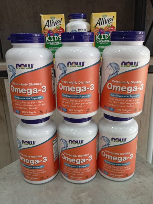 Омега NOW Omega-3 200 гелиевых капсул Без вкуса