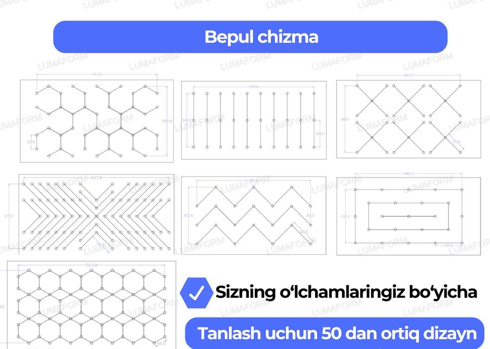 Koridor va prihojaya uchun modulli LED yoritgich