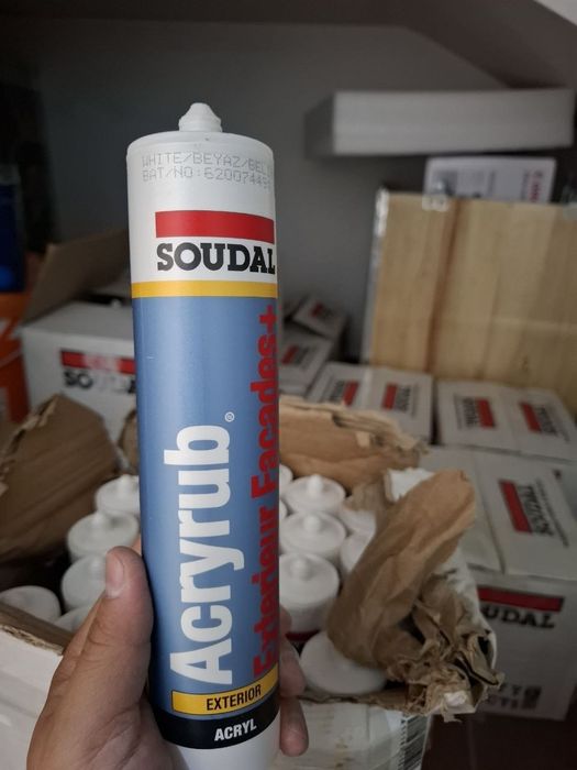 Silikon Силикон Soudal Acrylic White 20.000 som